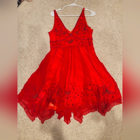 Adrianna Papell Dresses & Skirts - RARE VINTAGE Adrianna Papell Beaded Red Dress - Size 8 NWOT